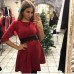 Платье с кружевом на талии 