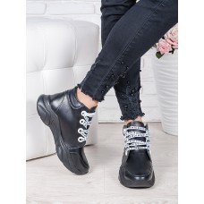 Ботинки черная кожа Balenc!aga 7017-28