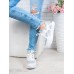 Кроссовки ALIKA белый + серебро 6250-28 Кроссовки ALIKA белый + серебро 6250-28