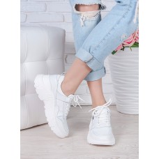 Кроссовки кожа в стиле Balenc!aga белые 6994-28