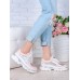 Кроссовки кожаные Balenc!aga пудра + серебро 6999-28 Кроссовки кожаные Balenc!aga пудра + серебро 6999-28