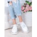 Кроссовки кожаные Balenc!aga белые 7001-28